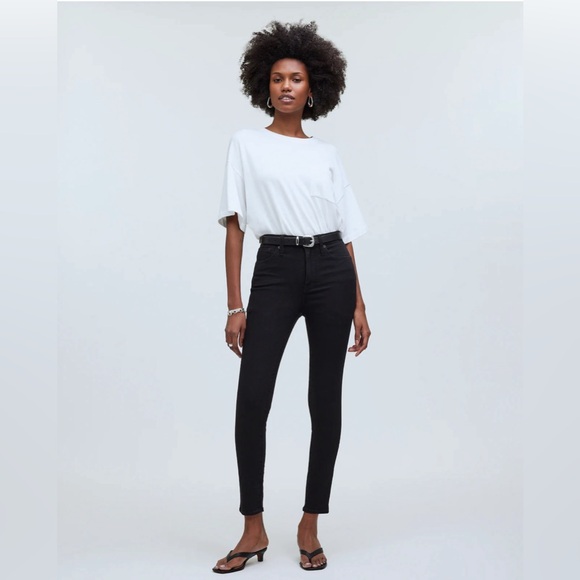 Madewell 10” High-Rise Skinny Black Jeans - Picture 2 of 9